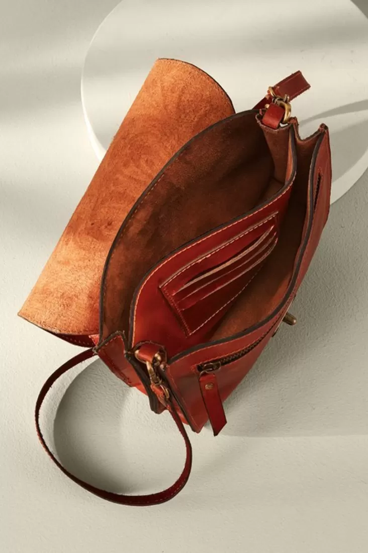 Soft Surroundings Ada Embossed Leather Bag