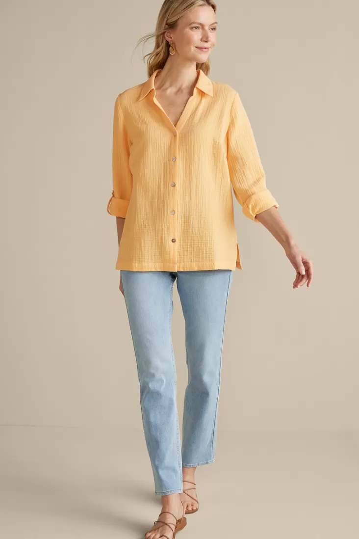 Soft Surroundings Addison Gauze Big Shirt