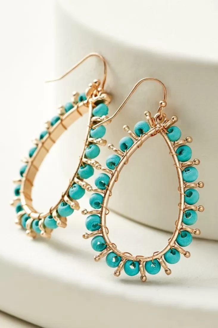 Soft Surroundings Alea Beaded Hoop Earrings