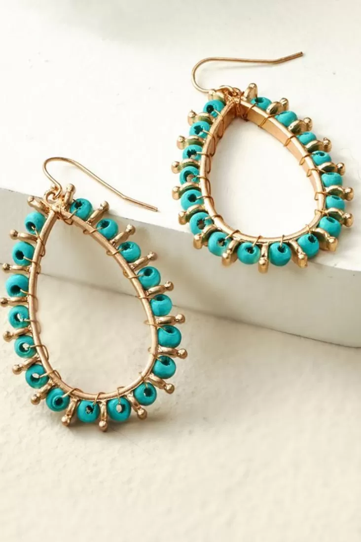 Soft Surroundings Alea Beaded Hoop Earrings