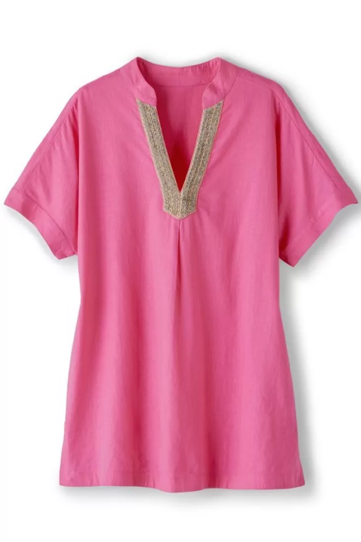 Soft Surroundings Annalise Linen Blend Tunic