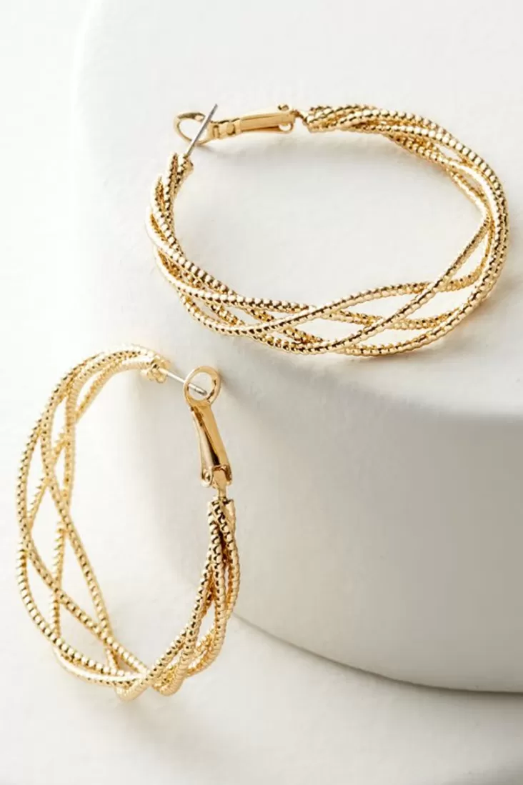 Soft Surroundings Aria Sparkle Hoops Earrings