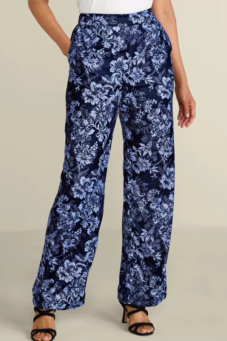 Soft Surroundings Aria Velvet Wide Leg Pants