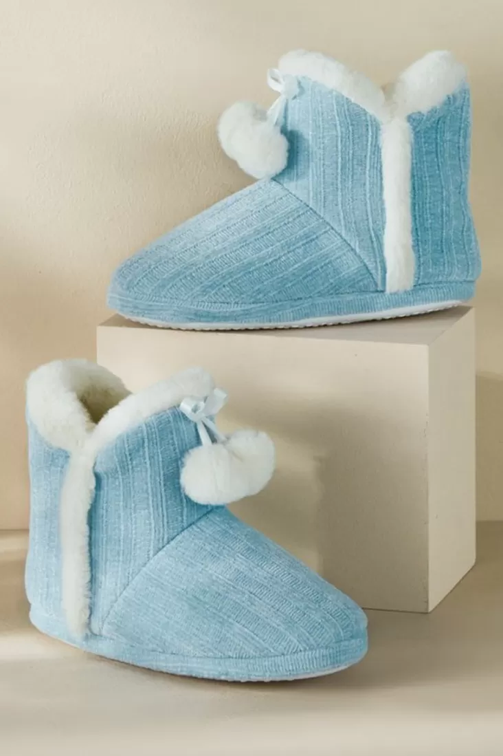 Soft Surroundings Ashlyn Cabled Bootie Slippers