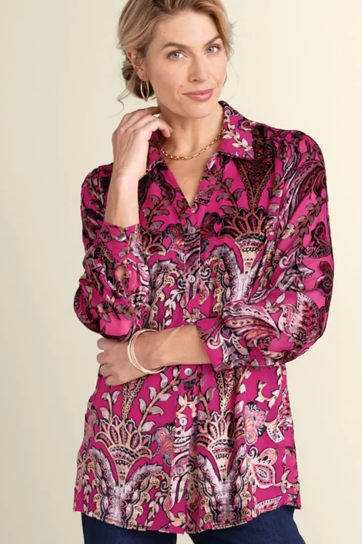 Soft Surroundings Bellarosa Velvet Tunic