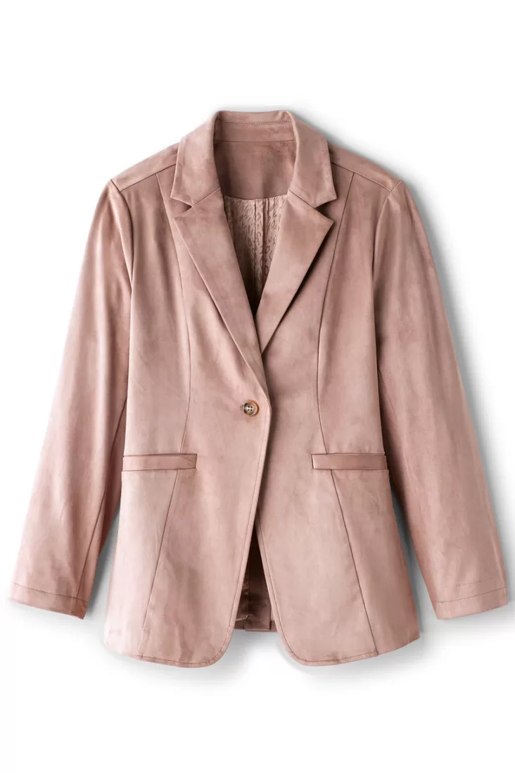 Soft Surroundings Breck Faux Suede Blazer