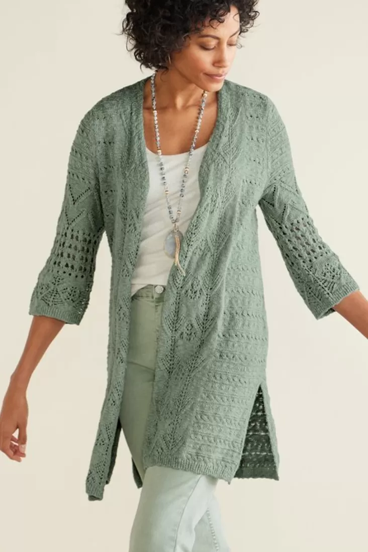 Soft Surroundings Calistoga Pointelle Cardigan