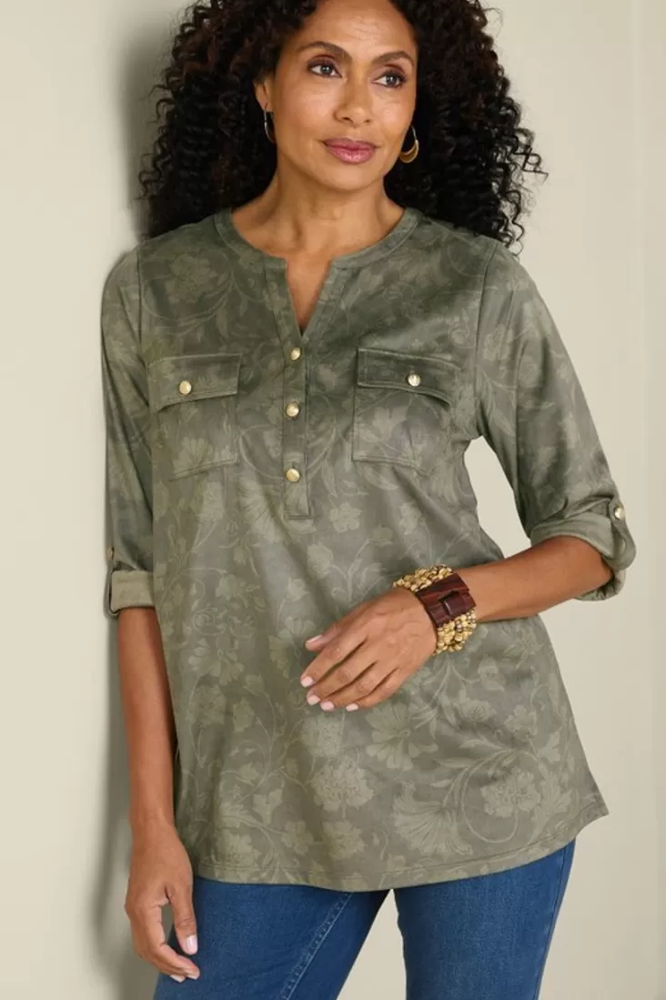 Soft Surroundings Charine Faux Suede Tunic