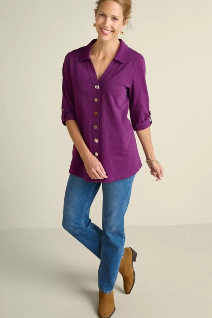 Soft Surroundings Danielle 3/4 Sleeve Tunic