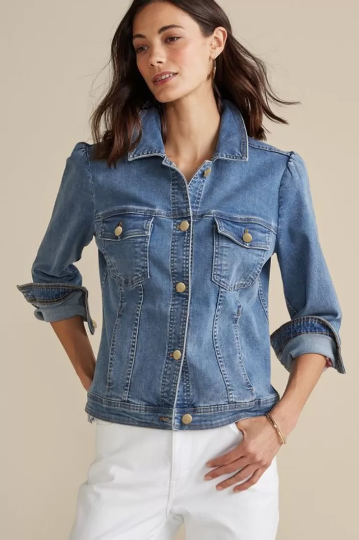 Soft Surroundings Diana Shapely Denim Jacket