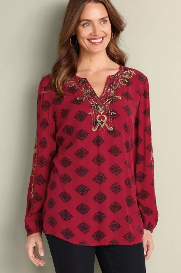 Soft Surroundings Eboni Embellished Tunic