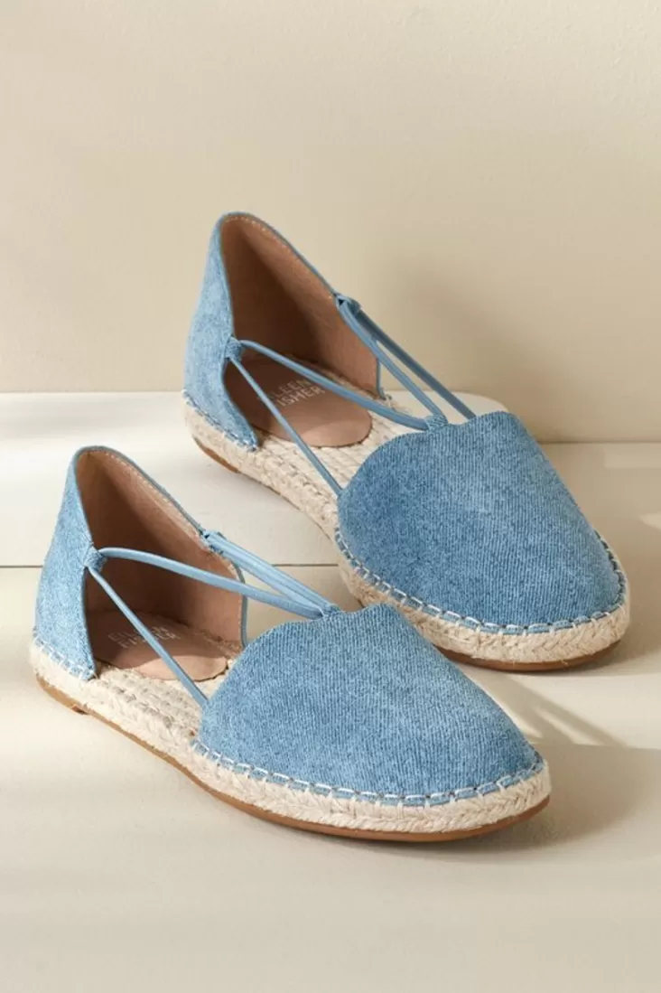 Soft Surroundings Eileen Fisher Lee Denim Stretch Espadrille