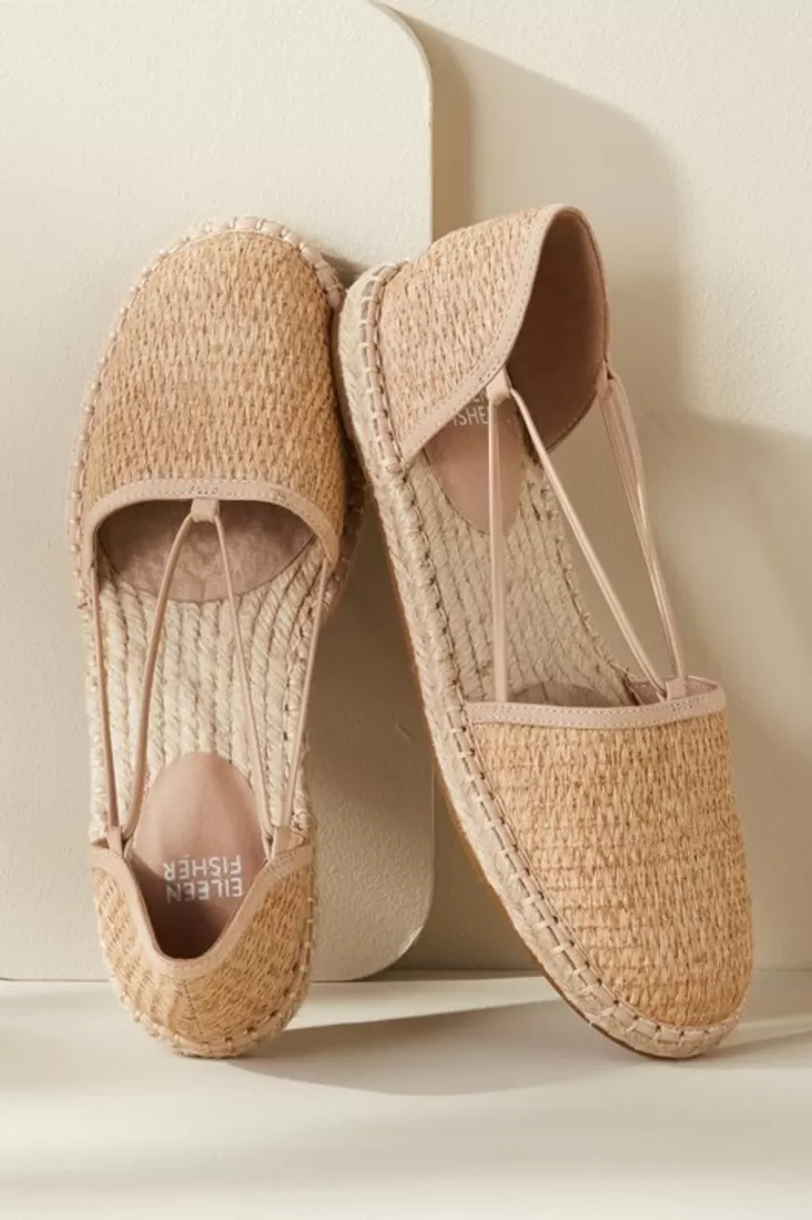 Soft Surroundings Eileen Fisher Lee Raffia Stretch Espadrille