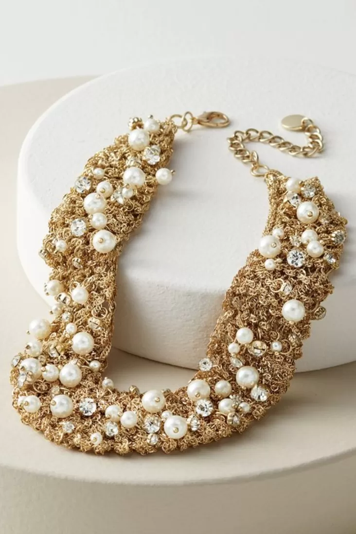 Soft Surroundings Elanore Crochet Pearl Necklace