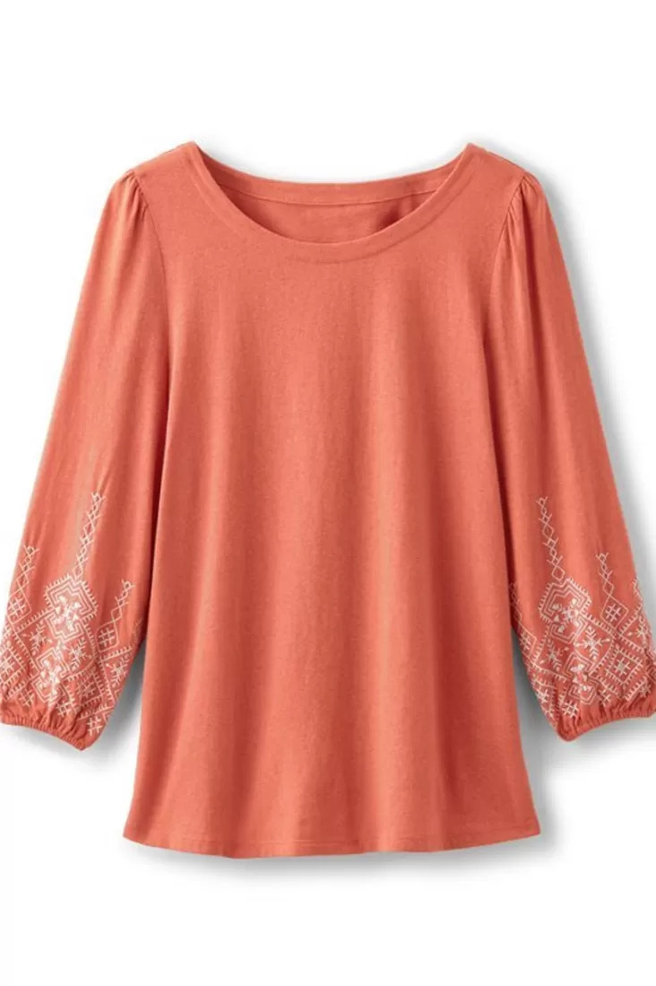 Soft Surroundings Embroidered Parisian Poet Top