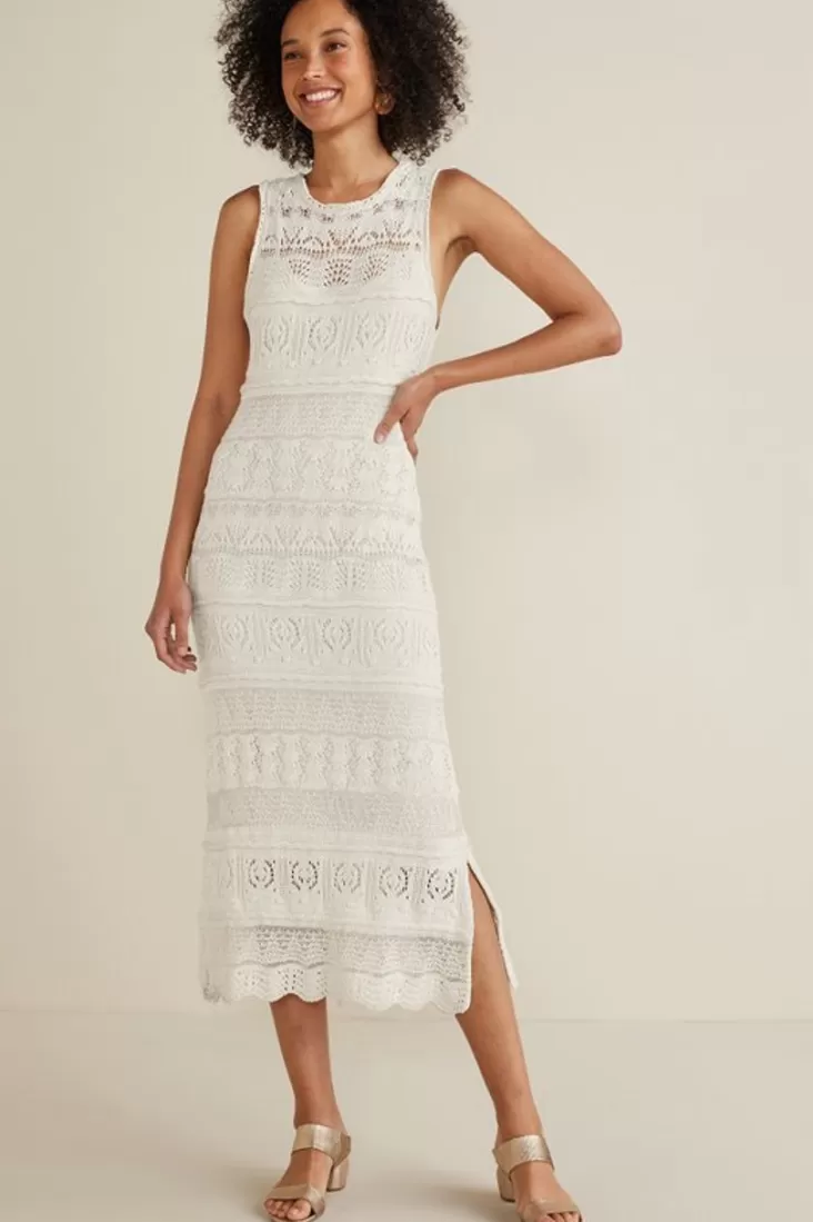 Soft Surroundings Erica Crochet Midi Dress