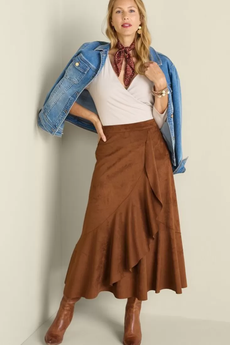 Soft Surroundings Faux Suede Skirt