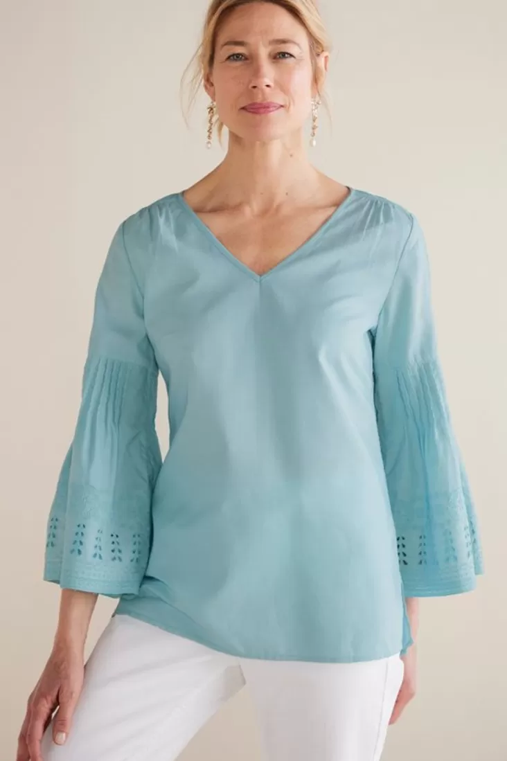 Soft Surroundings Heloise Eyelet Sleeve Tunic