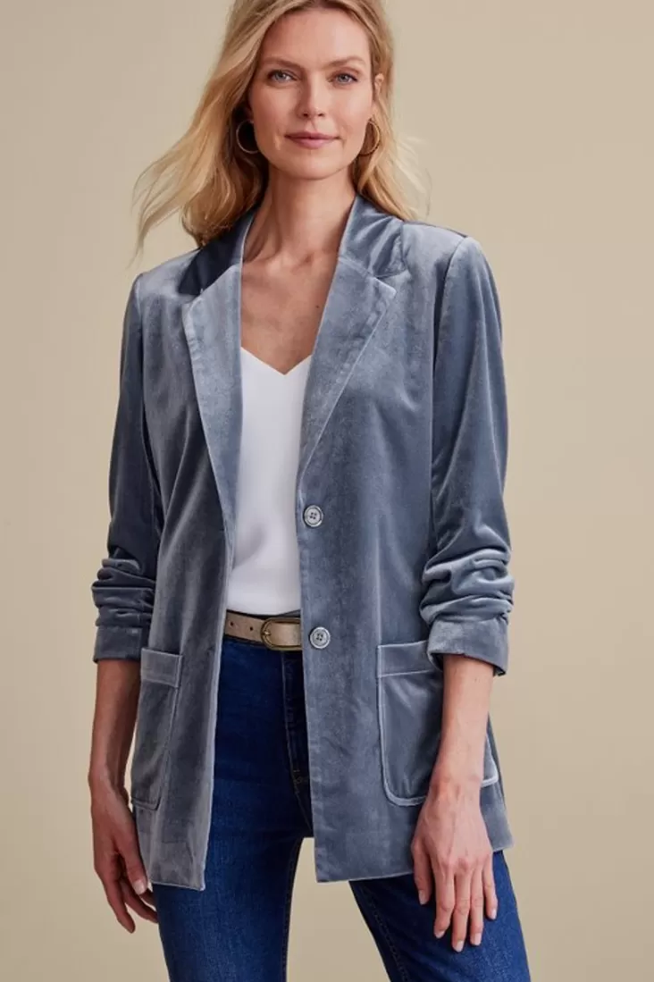 Soft Surroundings Holly Velvet Blazer