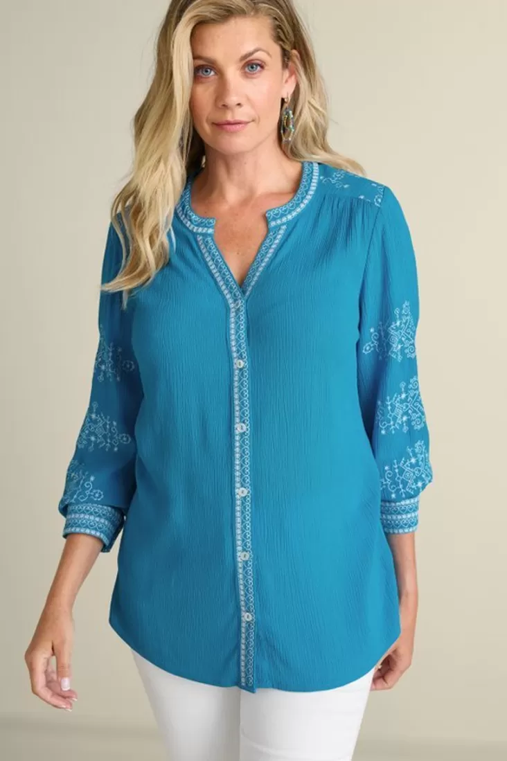 Soft Surroundings Imane Gauze Tunic