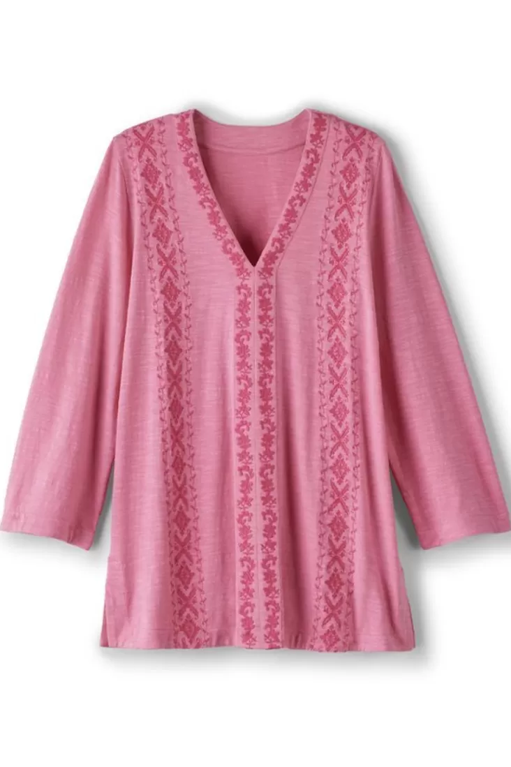 Soft Surroundings Ingrid Embroidered Tunic