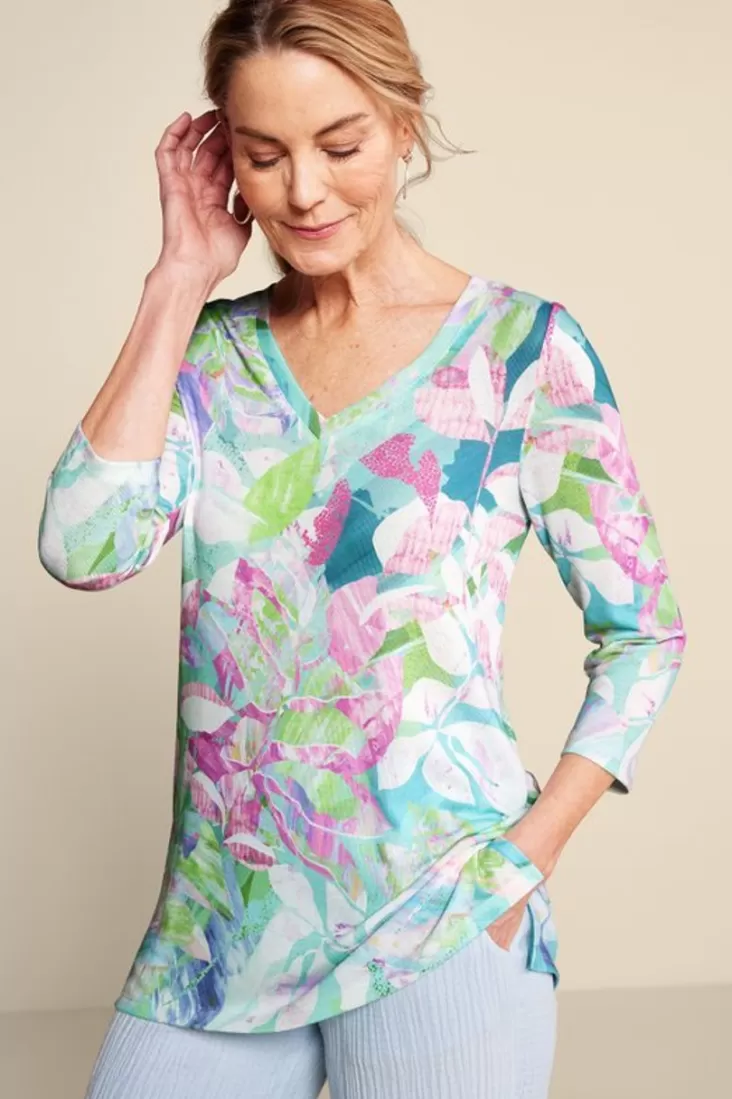 Soft Surroundings Iris 3/4 Sleeve Tunic