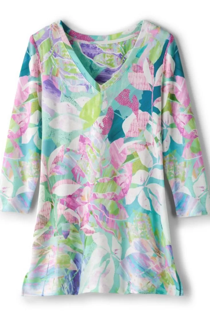 Soft Surroundings Iris 3/4 Sleeve Tunic