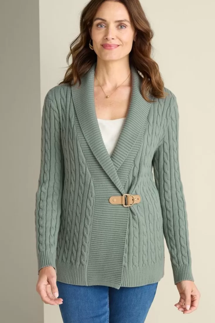 Soft Surroundings Ivey Cable Knit Cardigan