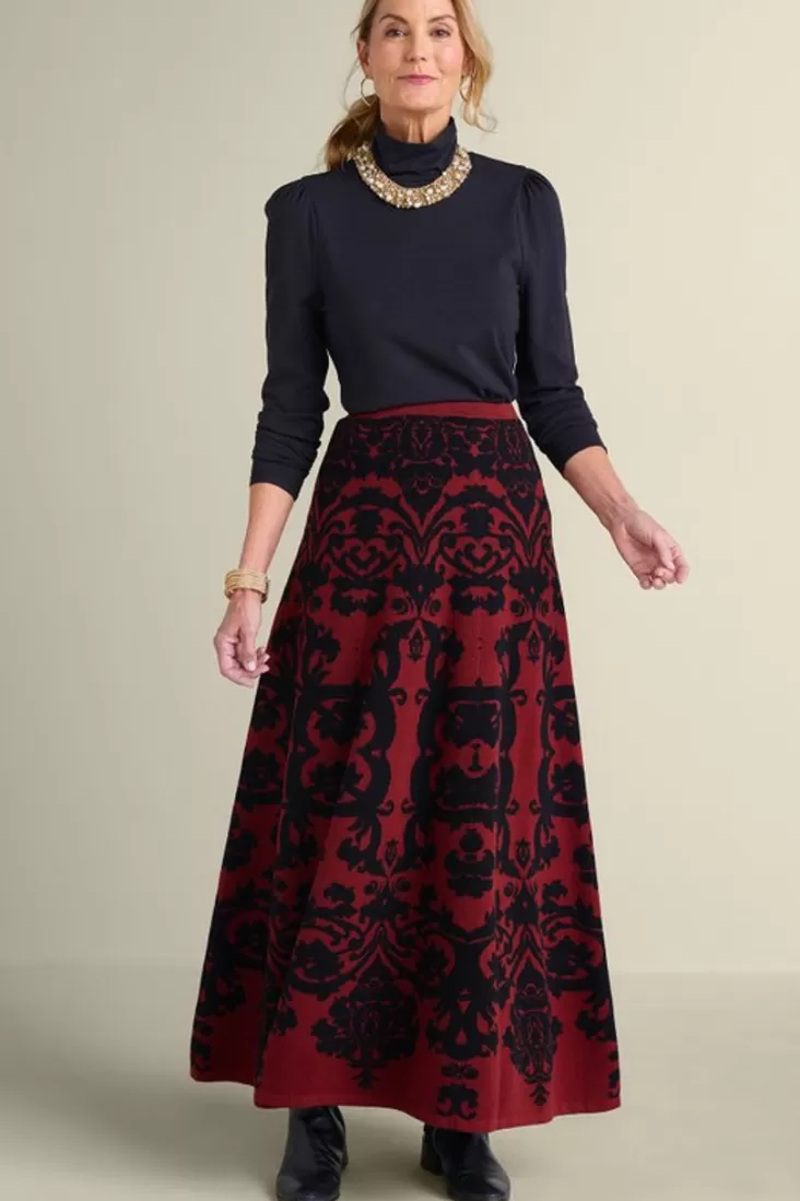 Soft Surroundings Jacobean Sweater Skirt