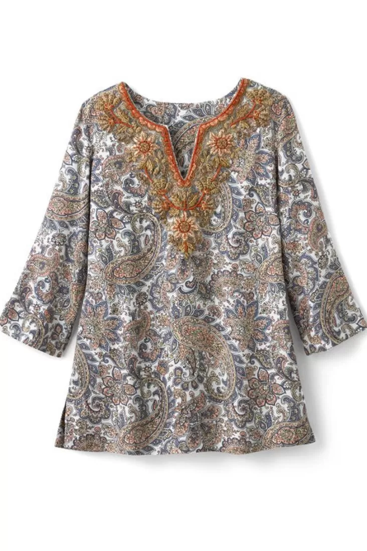 Soft Surroundings Kaimana Embellished Tunic