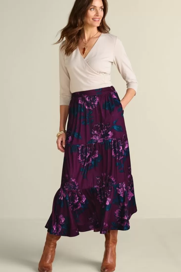 Soft Surroundings Kara Velvet Skirt