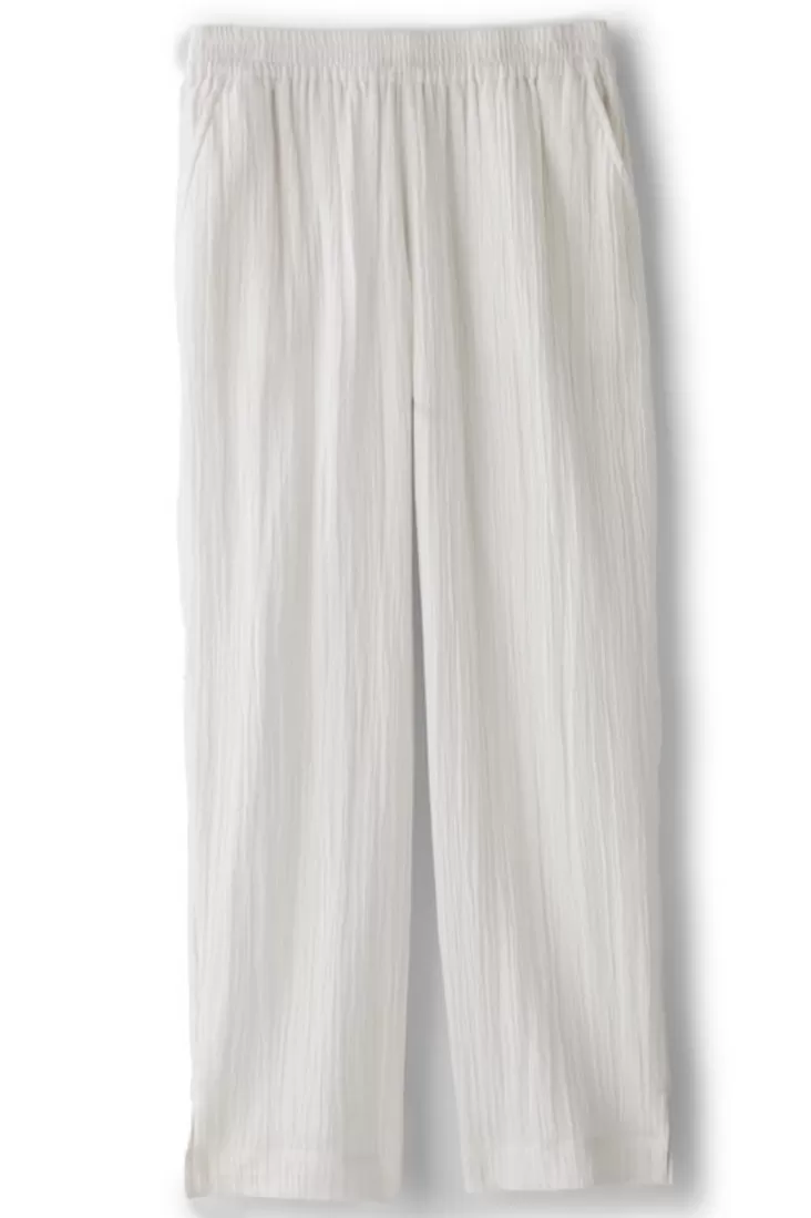 Soft Surroundings Khulani Straight Leg Gauze Crop Pants