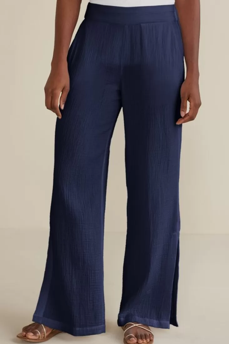 Soft Surroundings Khulani Wide Leg Gauze Pants