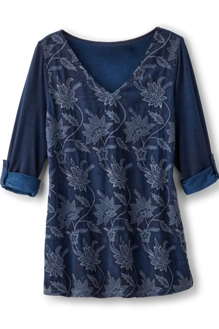 Soft Surroundings Kimbra Embroidered Tunic