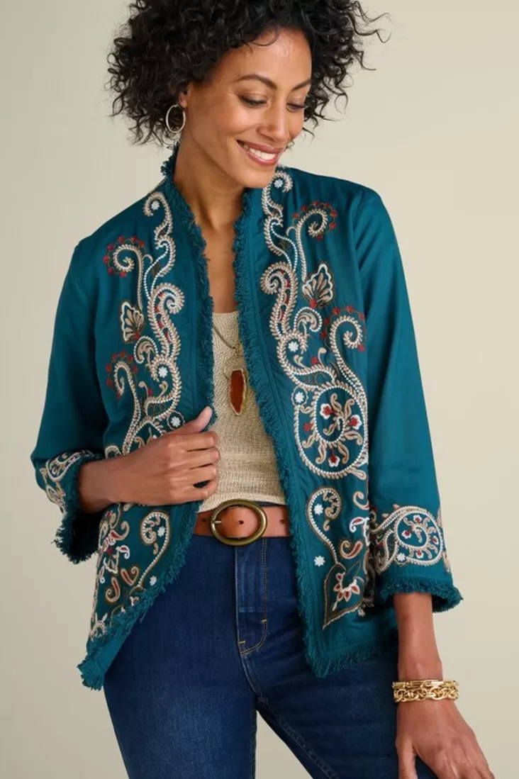 Soft Surroundings Kiruna Embroidered Jacket