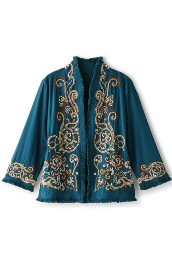 Soft Surroundings Kiruna Embroidered Jacket