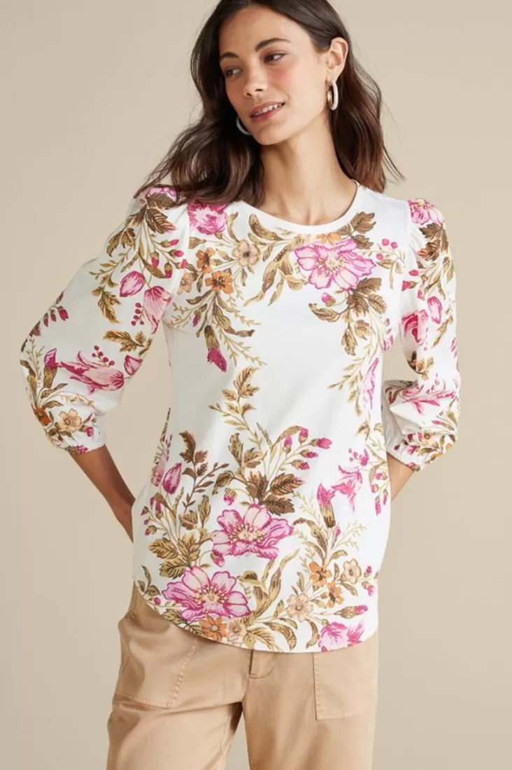 Soft Surroundings Lesley Printed Top