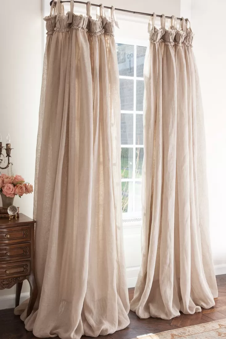 Soft Surroundings Linen Balloon Drapery Panel