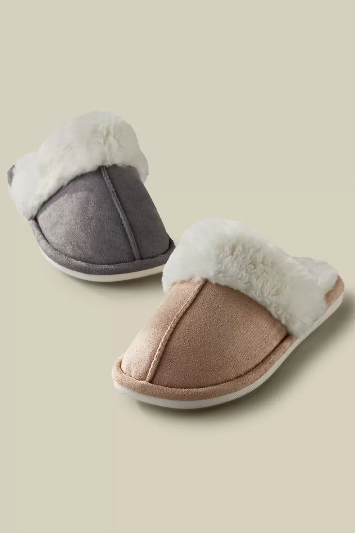 Soft Surroundings Lora Cuffed Slippers