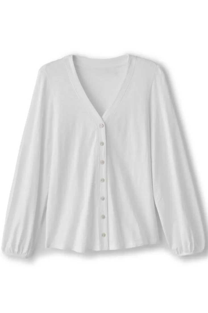 Soft Surroundings Lorna Button Front Top