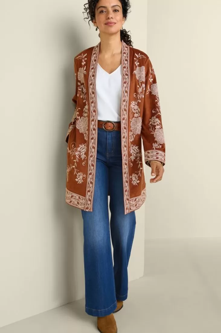 Soft Surroundings Marienne Faux Suede Jacket