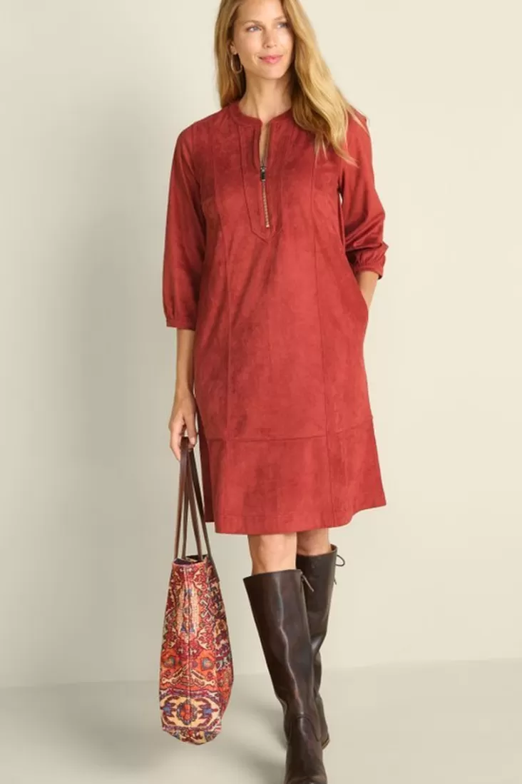 Soft Surroundings Martine Faux Suede Dress