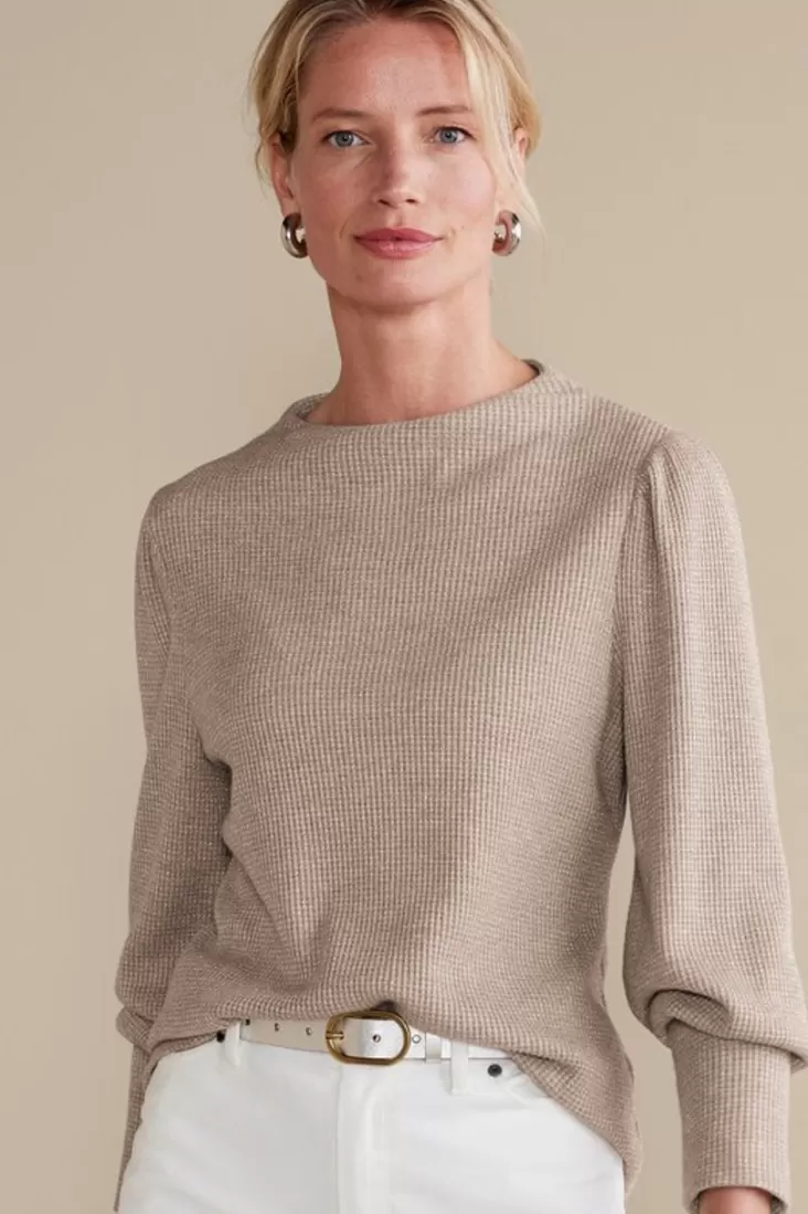 Soft Surroundings Melina Waffle Pullover