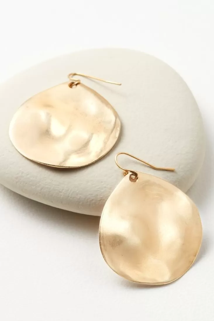 Soft Surroundings Meza Hammered Disc Earrings