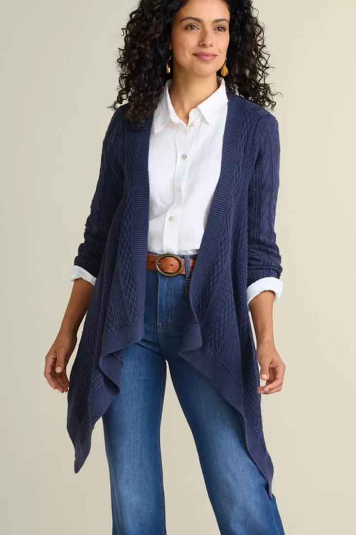 Soft Surroundings Minah Cable Knit Cardigan