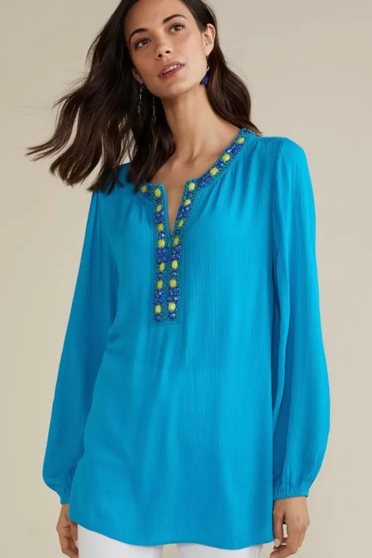 Soft Surroundings Nellie Gauze Tunic