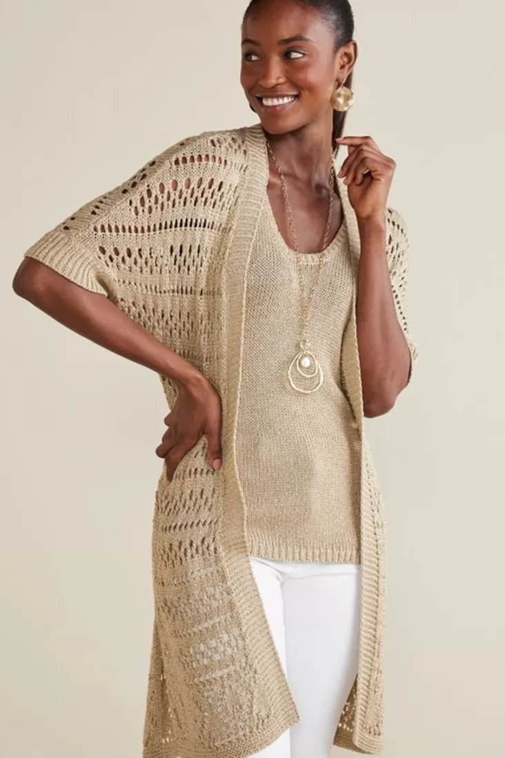 Soft Surroundings Opaline Shimmer Cardigan