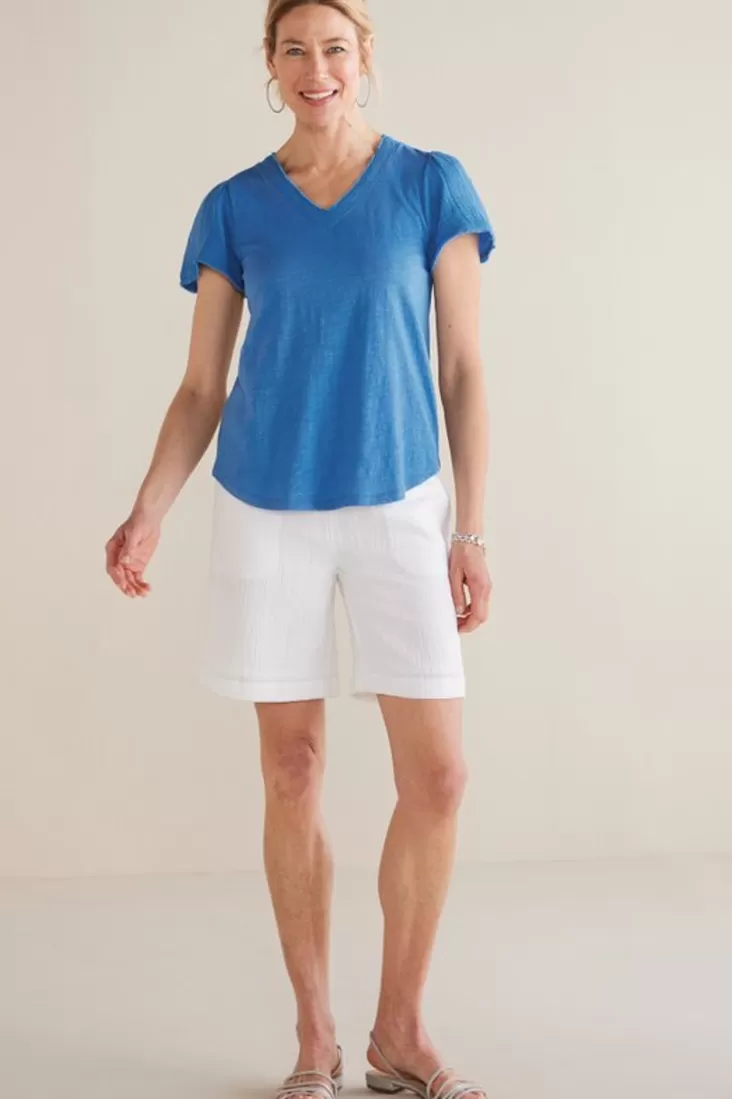 Soft Surroundings Philippa Gauze Sleeve Tee