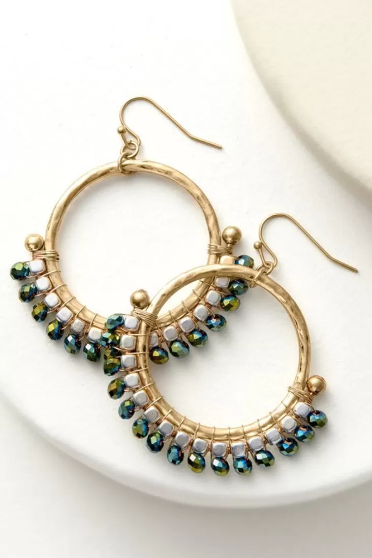 Soft Surroundings Phoebe Beads Hoop Earrings