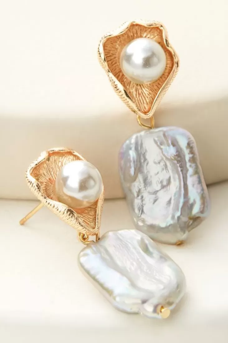 Soft Surroundings Rita Pearl Drop Earrings